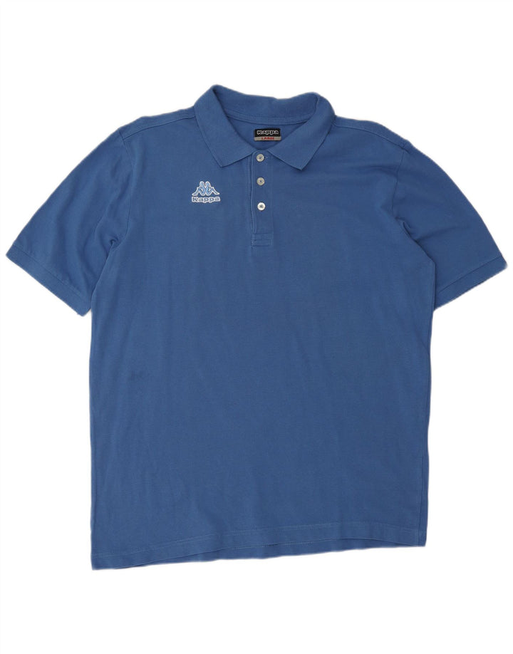 KAPPA Herren-Poloshirt, groß, blaue Baumwolle