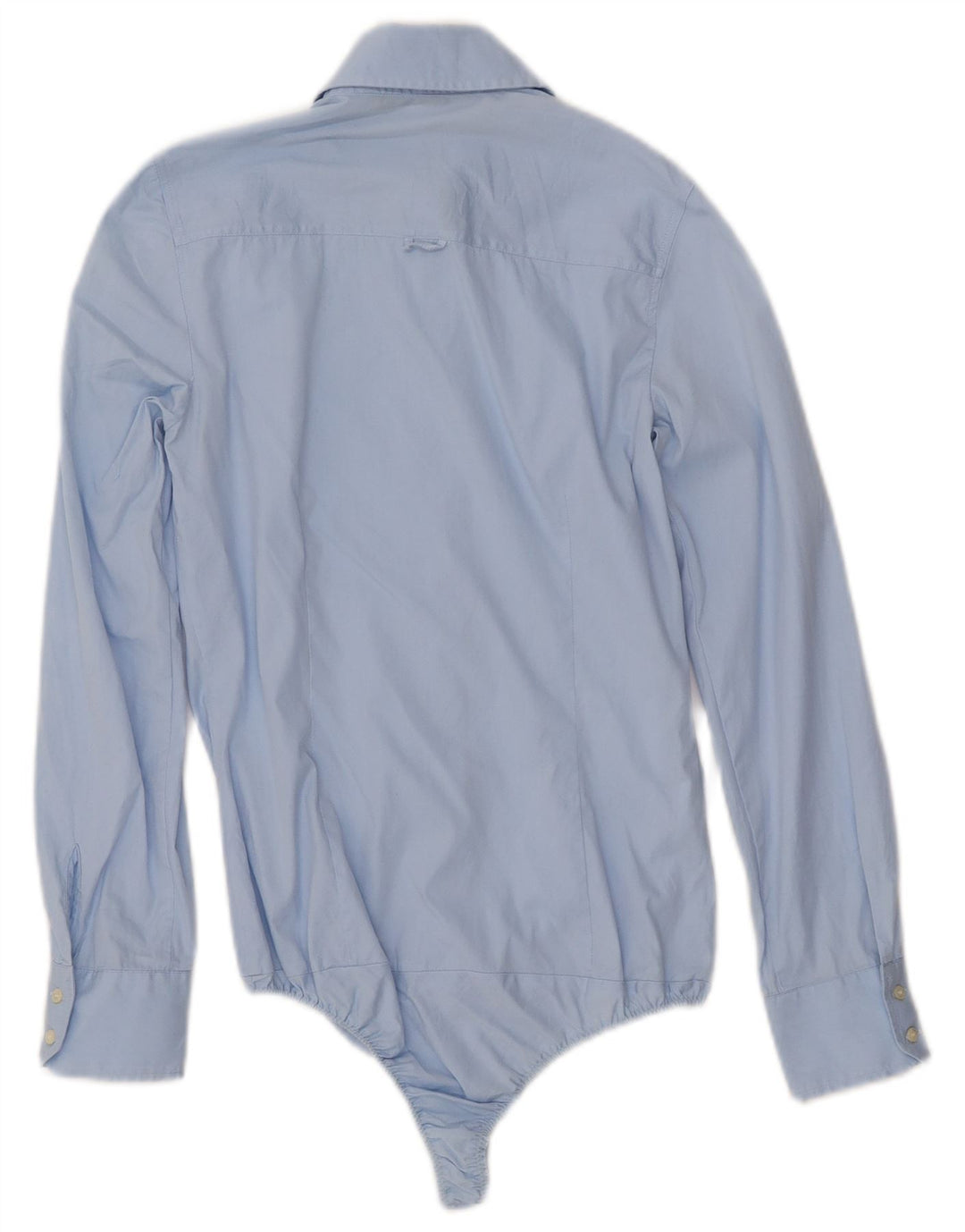 ZARA Damen Langarm-Body UK 6 XS Blaue Baumwolle