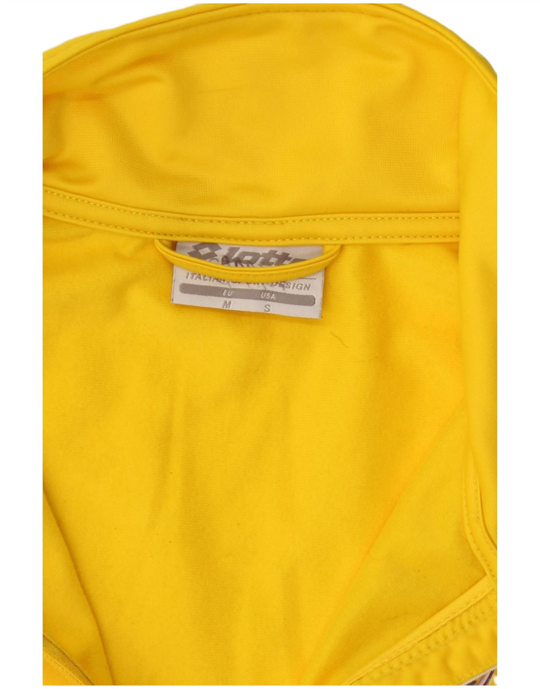 Lotto Herren-Trainingsanzugoberteil, Mittelgelbes Farbblock-Polyester