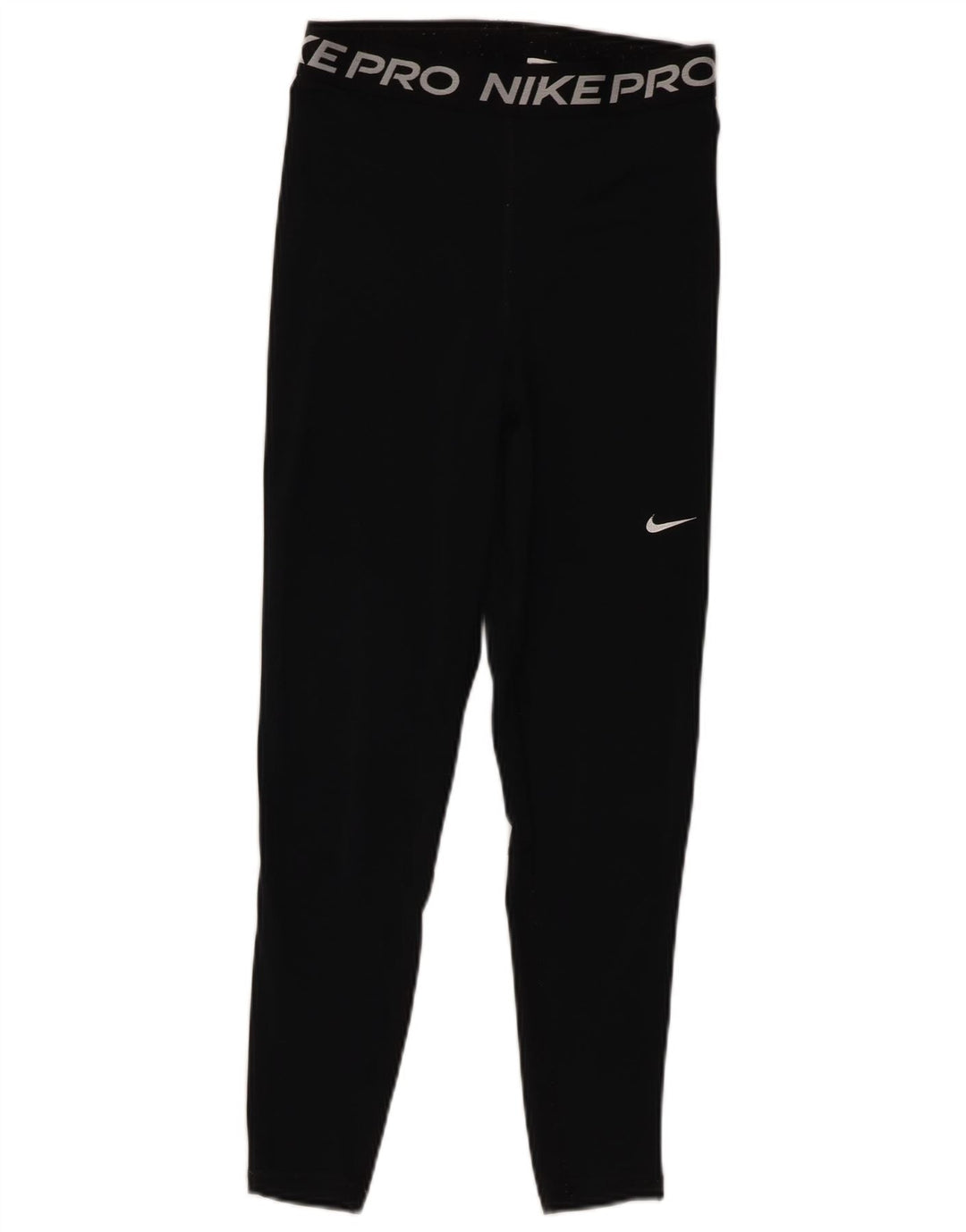 Nike Damen Dri Fit Crop Graphic Leggings UK 8 Small Schwarz Polyester
