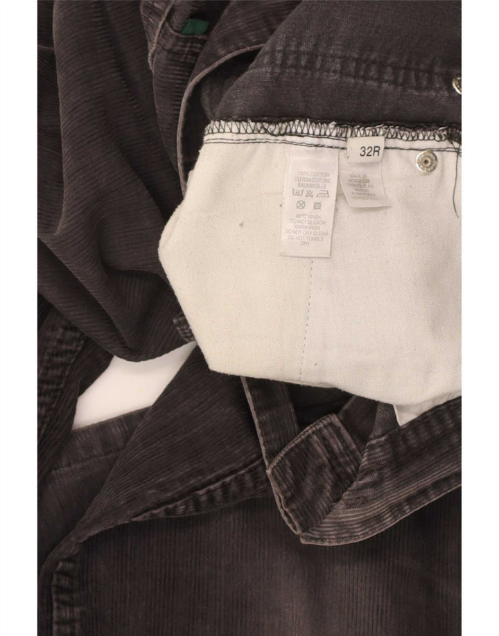 Paul Smith Herren Bootcut-Cordhose W32 L31 Graue Baumwolle