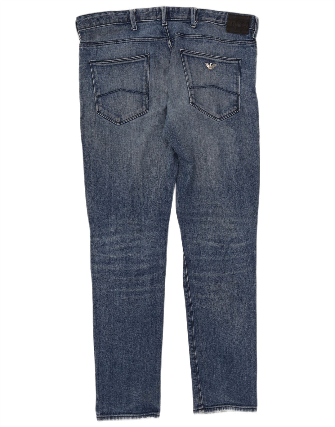 ARMANI Herren Slim Jeans W34 L32 Blaue Baumwolle