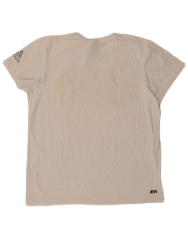 Adidas Herren Star Wars Graphic T-Shirt Top Große weiße Baumwolle