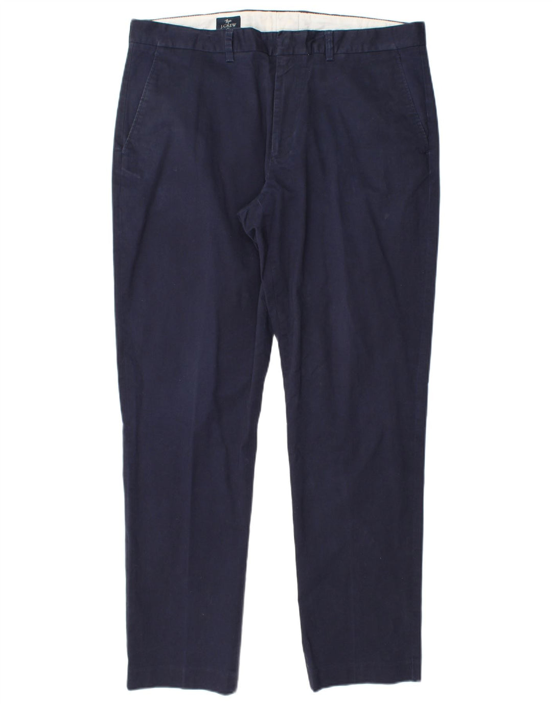 J. CREW Herren Flex Slim Chinohose W35 L30 Marineblaue Baumwolle