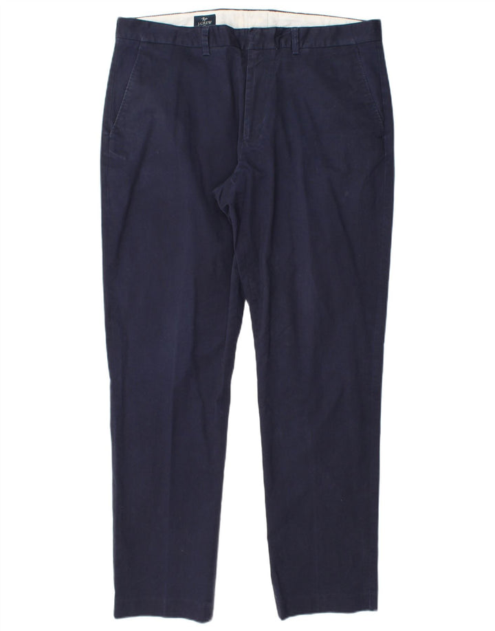 J. CREW Herren Flex Slim Chinohose W35 L30 Marineblaue Baumwolle