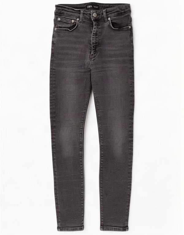 Zara Damen Skinny Jeans EU 40 Medium W30 L26 Graue Baumwolle