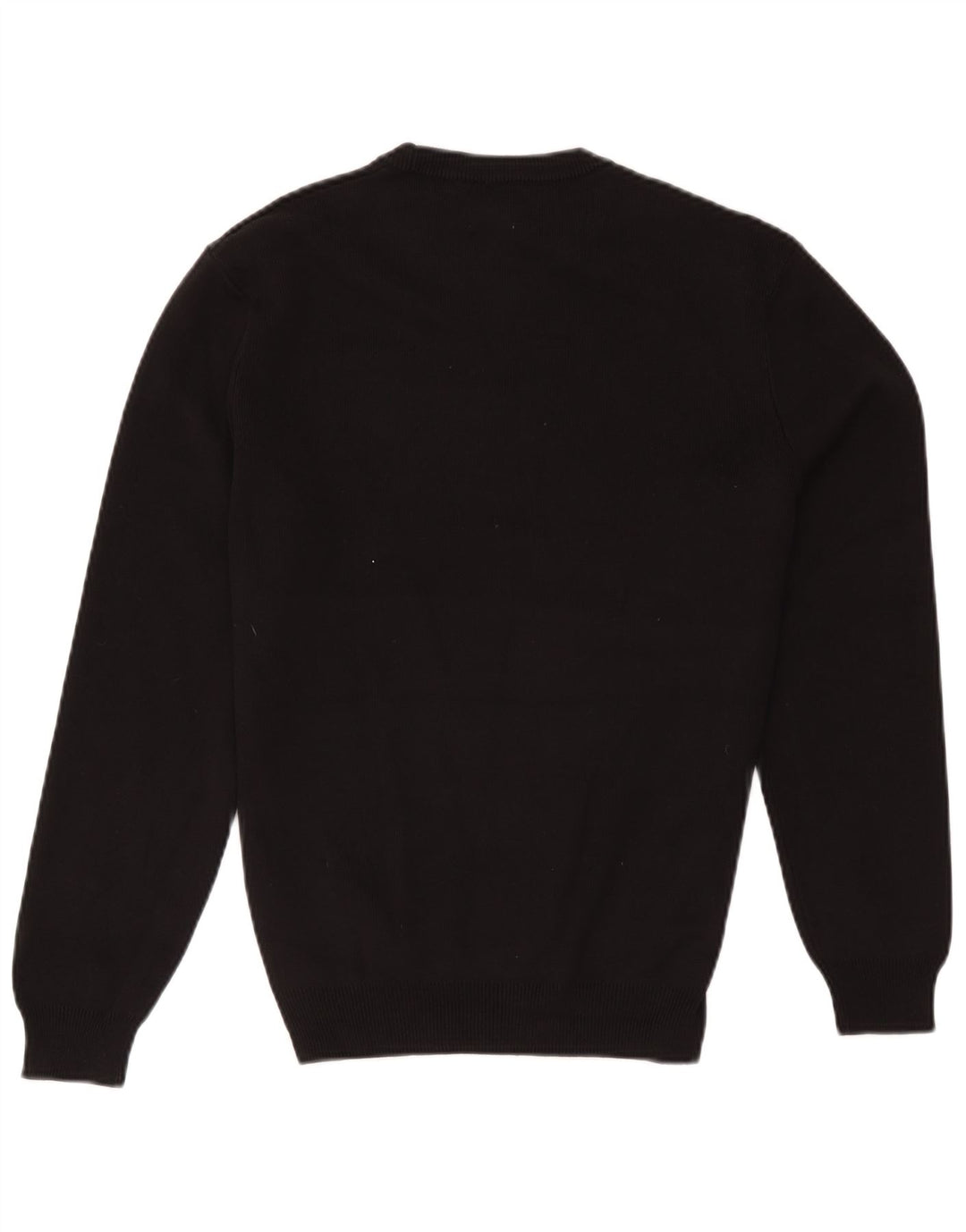Zara Herren-Pullover mit Rundhalsausschnitt, mittlere schwarze Baumwolle