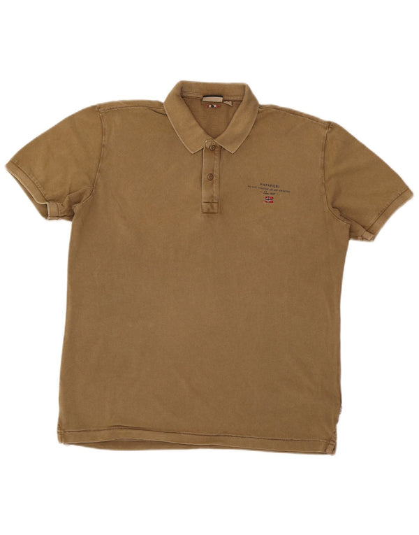 Napapijri Herren-Poloshirt, groß, braun