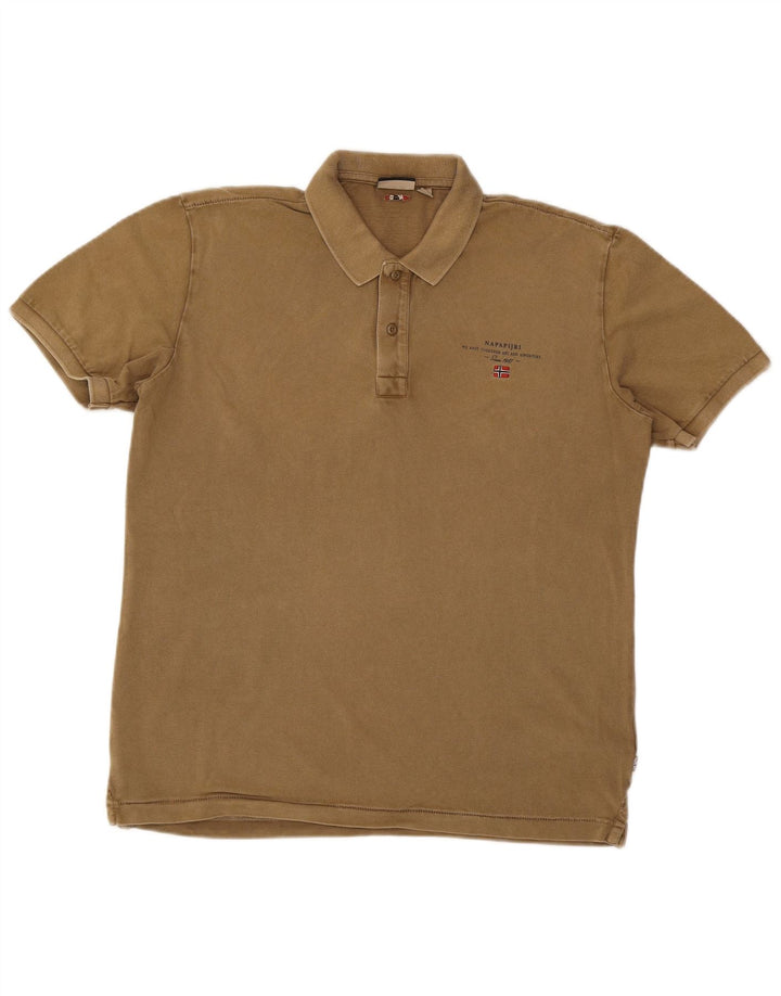 Napapijri Herren-Poloshirt, groß, braun