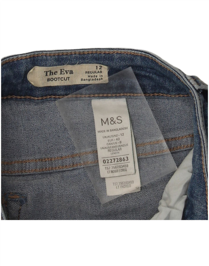 Marks & Spencer Damen The Ivy Bootcut Jeans UK 12 Medium W30 L29 Blau