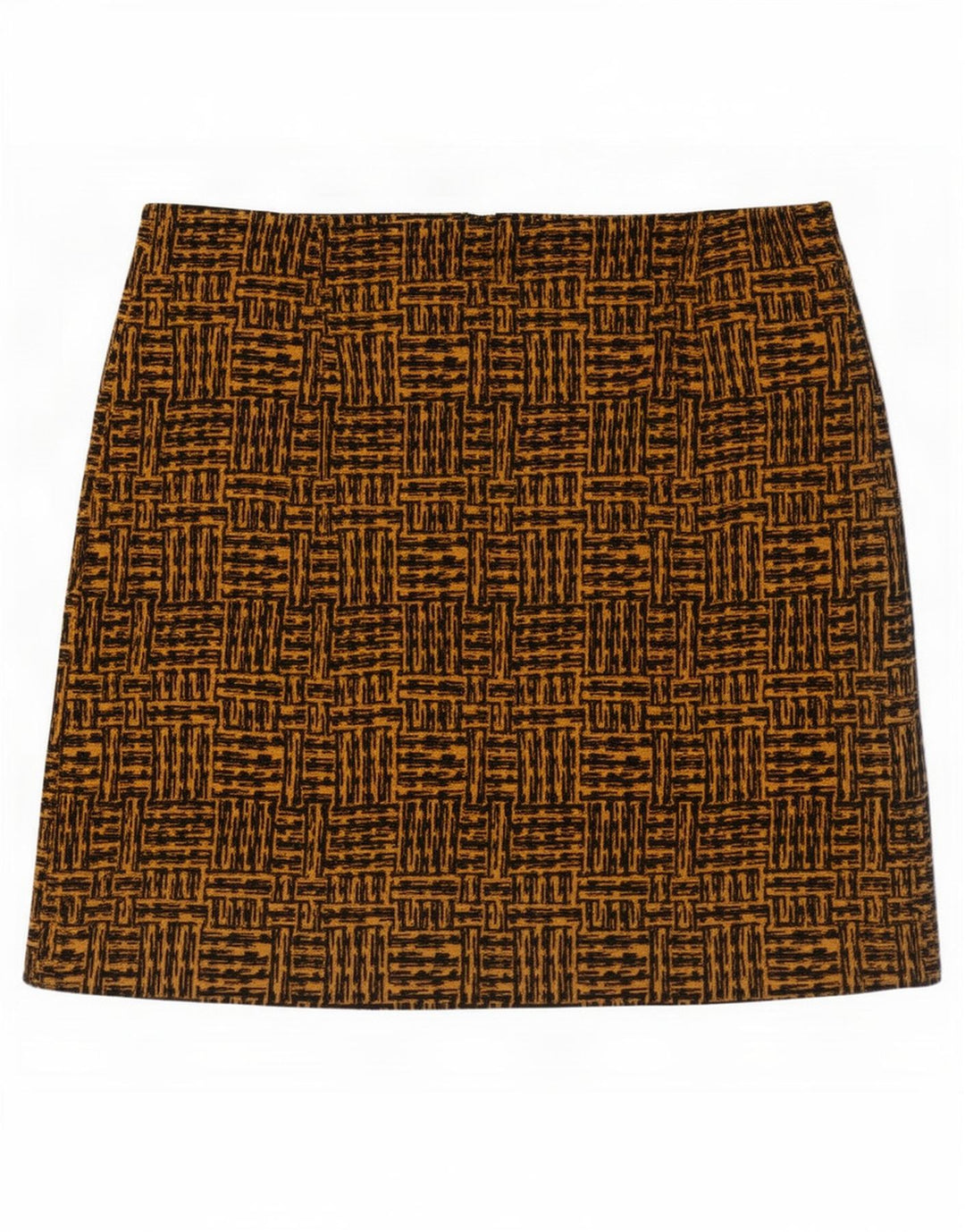 Marks & Spencer Damen Minirock UK 14 Large W36 Braunes geometrisches Polyester