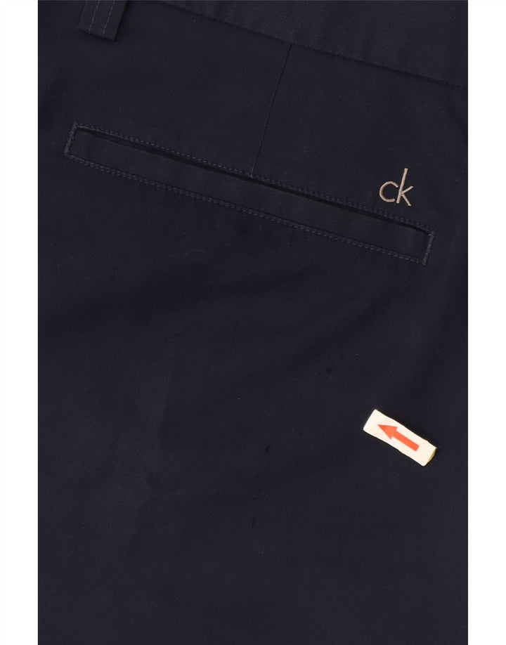 CALVIN KLEIN Herren Chinoshorts W38 XL Marineblaues Polyester