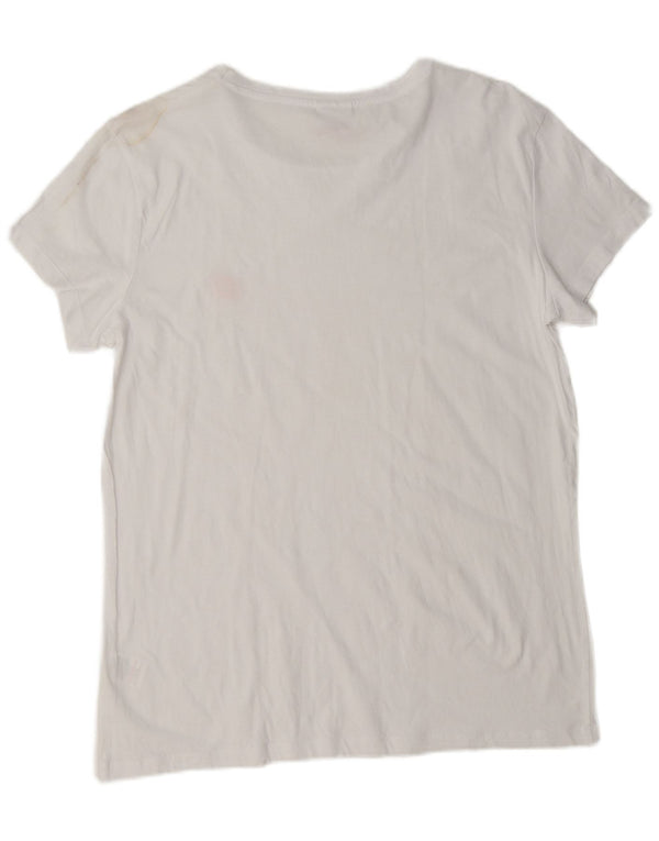 Lotto Damen T-Shirt Top UK 18 XL Weiße Baumwolle