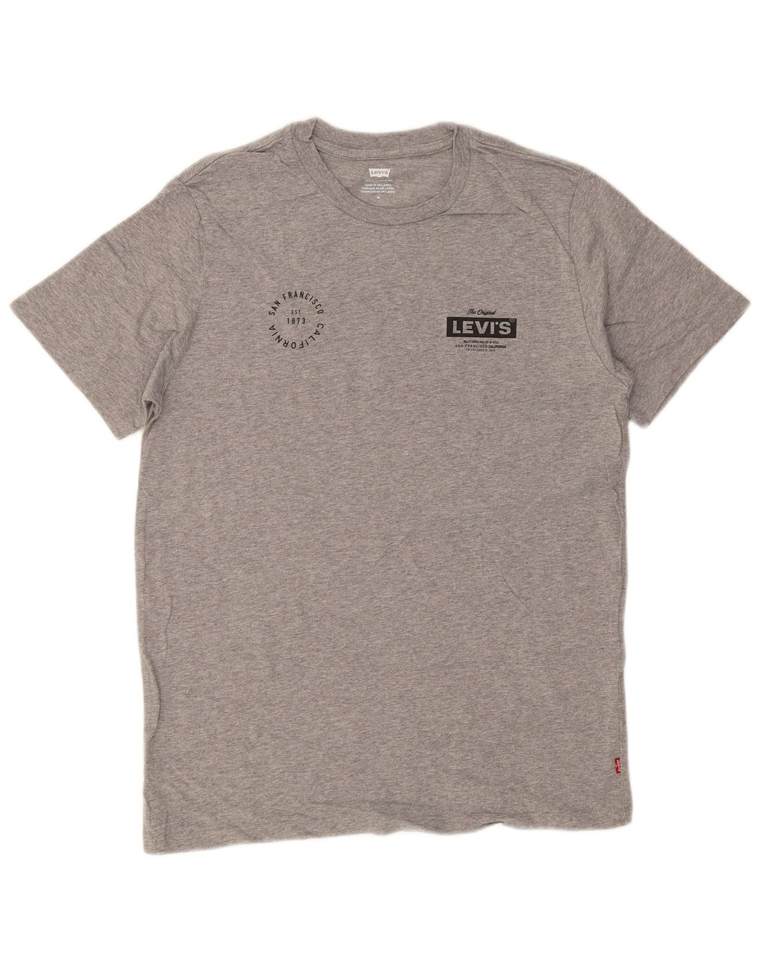 LEVI'S Herren-T-Shirt mit Grafik, mittelgrau gesprenkelte Baumwolle