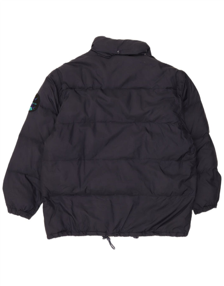 VINTAGE Herren Skijacke UK 42 XL Marineblaues Nylon