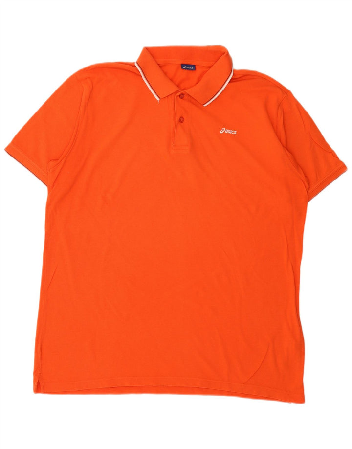 Asics Herren Poloshirt XL Orange Baumwolle