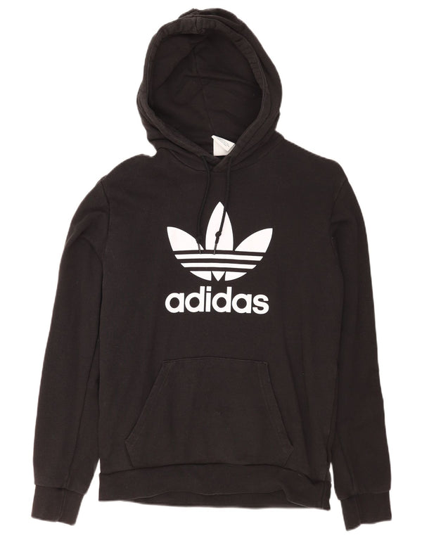 Adidas Herren Graphic Hoodie Pullover Small Schwarz Baumwolle