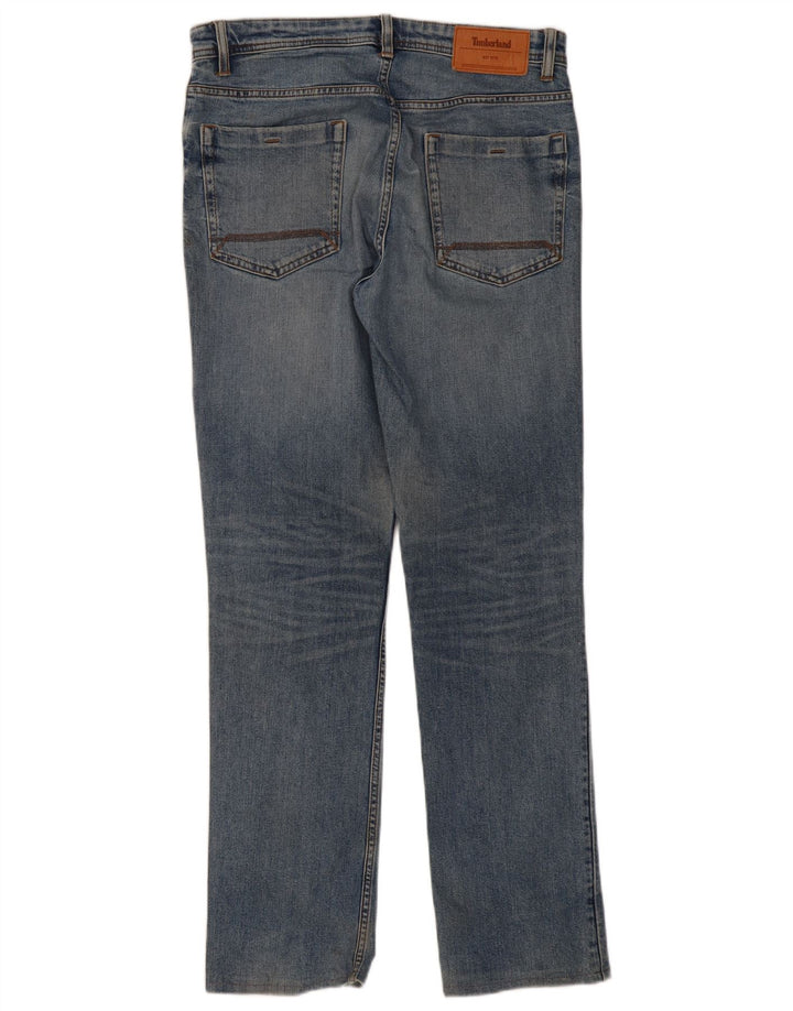 Timberland Herren Straight Jeans W32 L31 Blaue Baumwolle