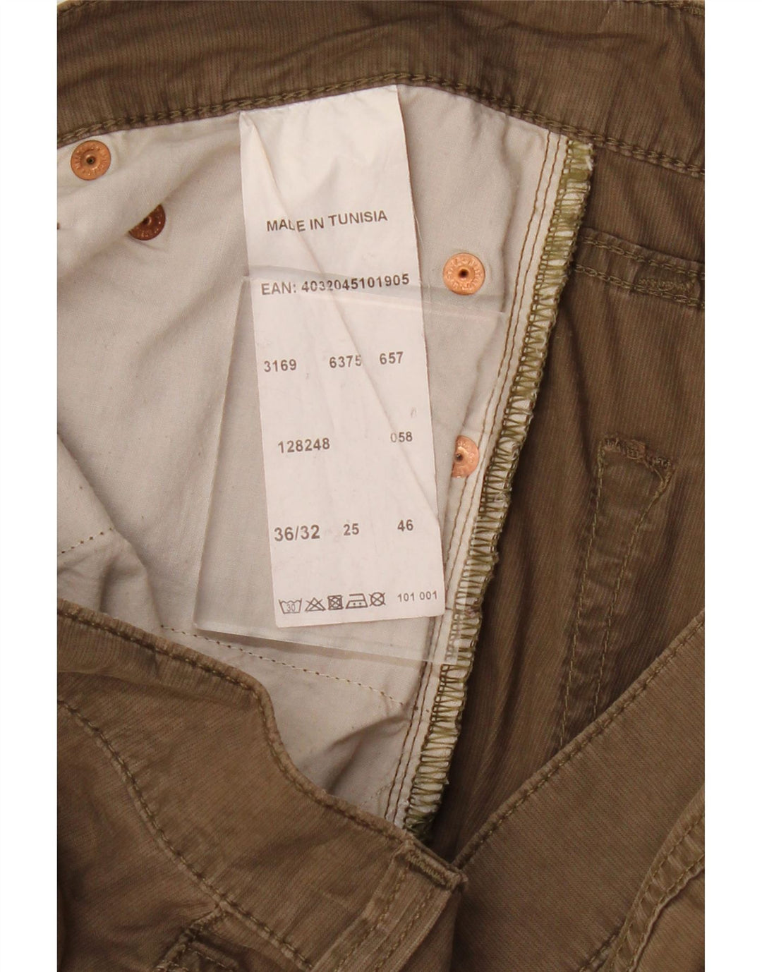 MUSTANG Herren-Freizeitshorts W36, große Khaki-Baumwolle