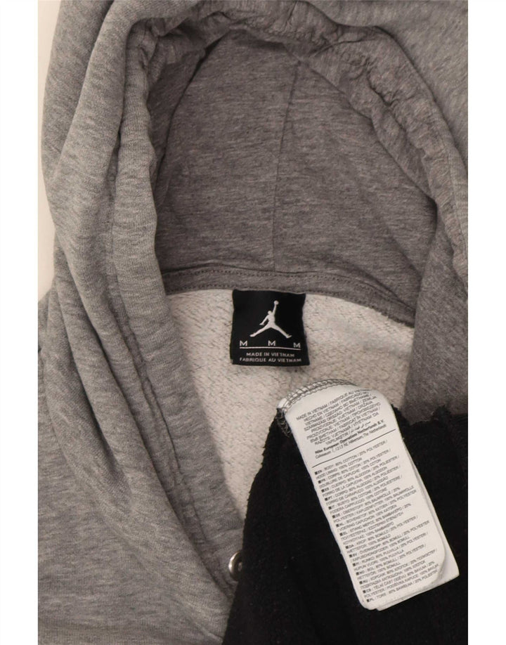 Jordan Herren-Kapuzenpullover mit grafischem Print, mittelgraue Colourblock-Baumwolle