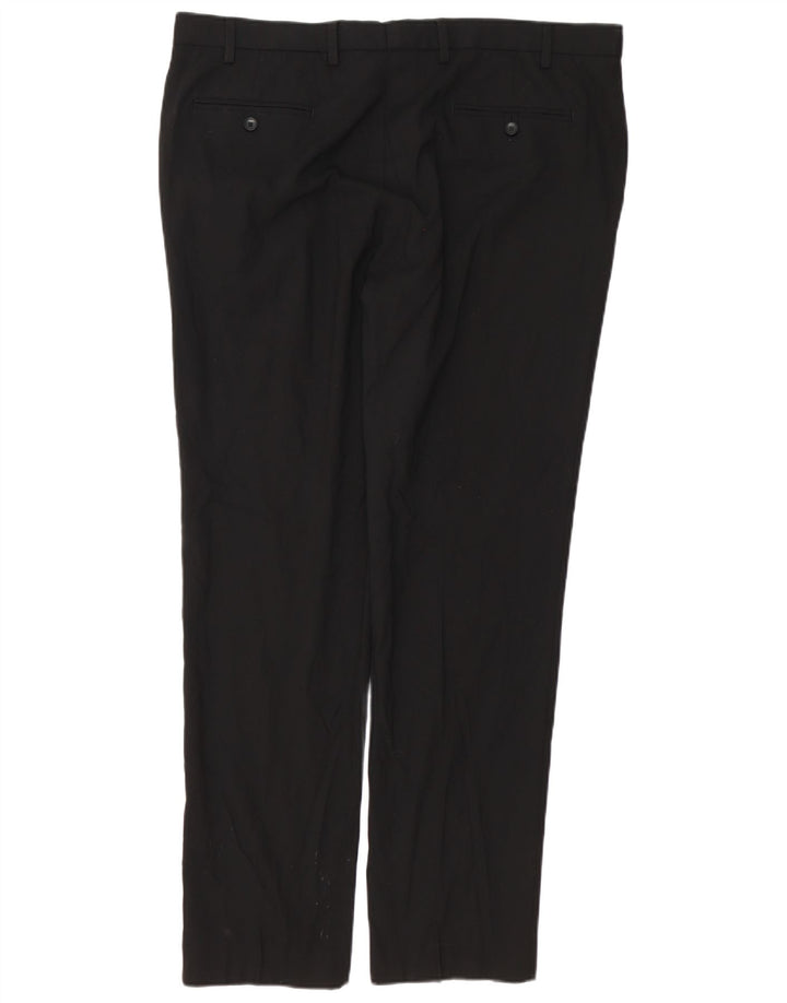 MARKS & SPENCER Herren Slim Chinohose W40 L33 Schwarz Polyester