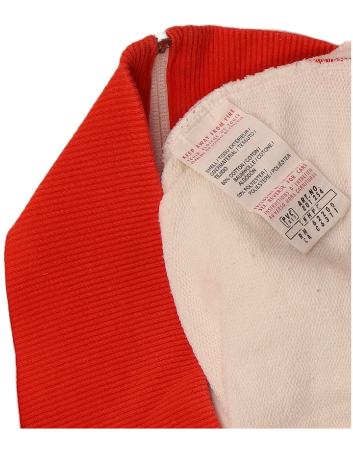 PUMA Womens Graphic Trainingsanzug Top Jacke UK 16 Large Weiß Colourblock