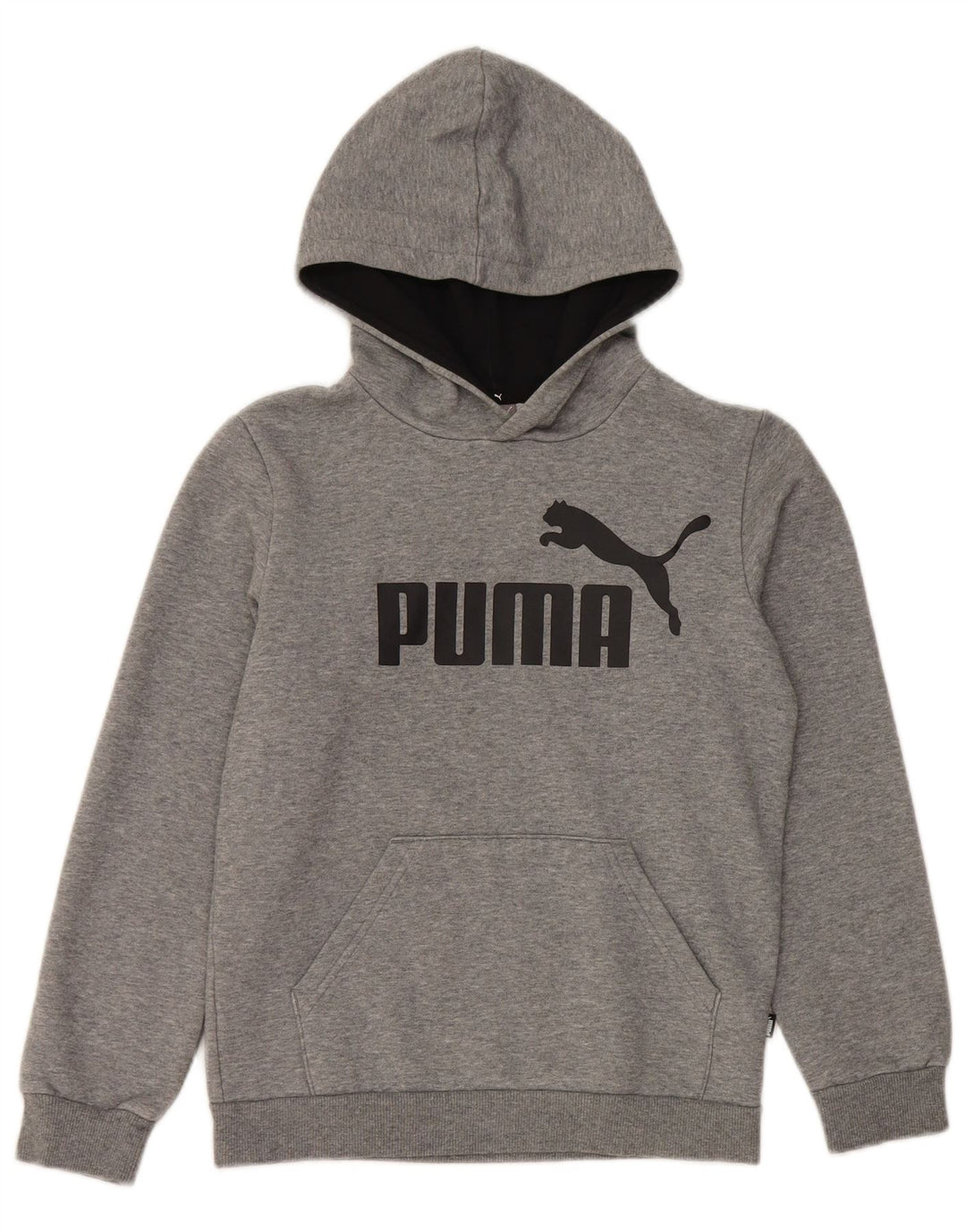 PUMA Jungen Graphic Hoodie Pullover 11–12 Jahre, graue Baumwolle