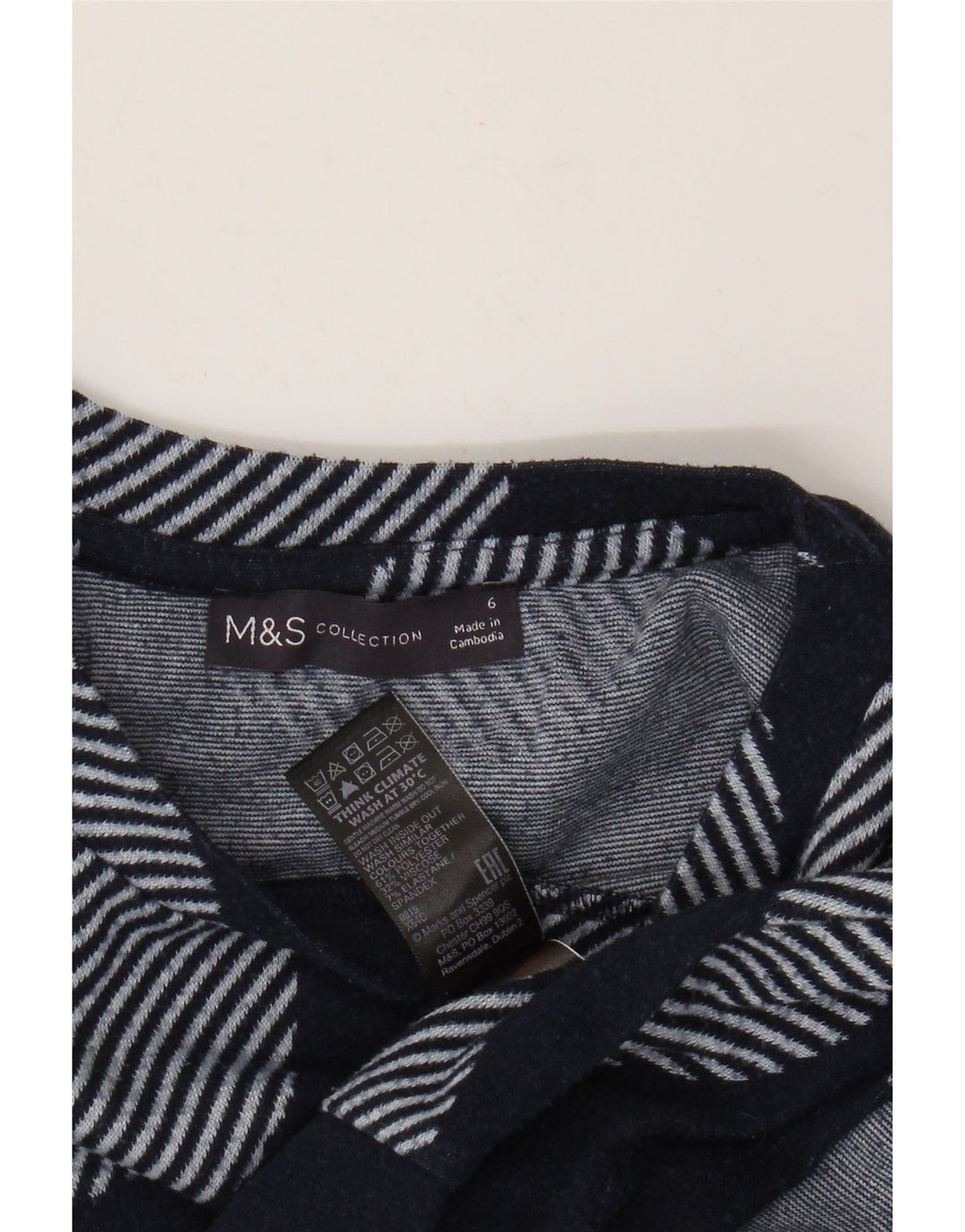 MARKS & SPENCER Damen-Pullover mit Rundhalsausschnitt, Gr. 6, Marineblau