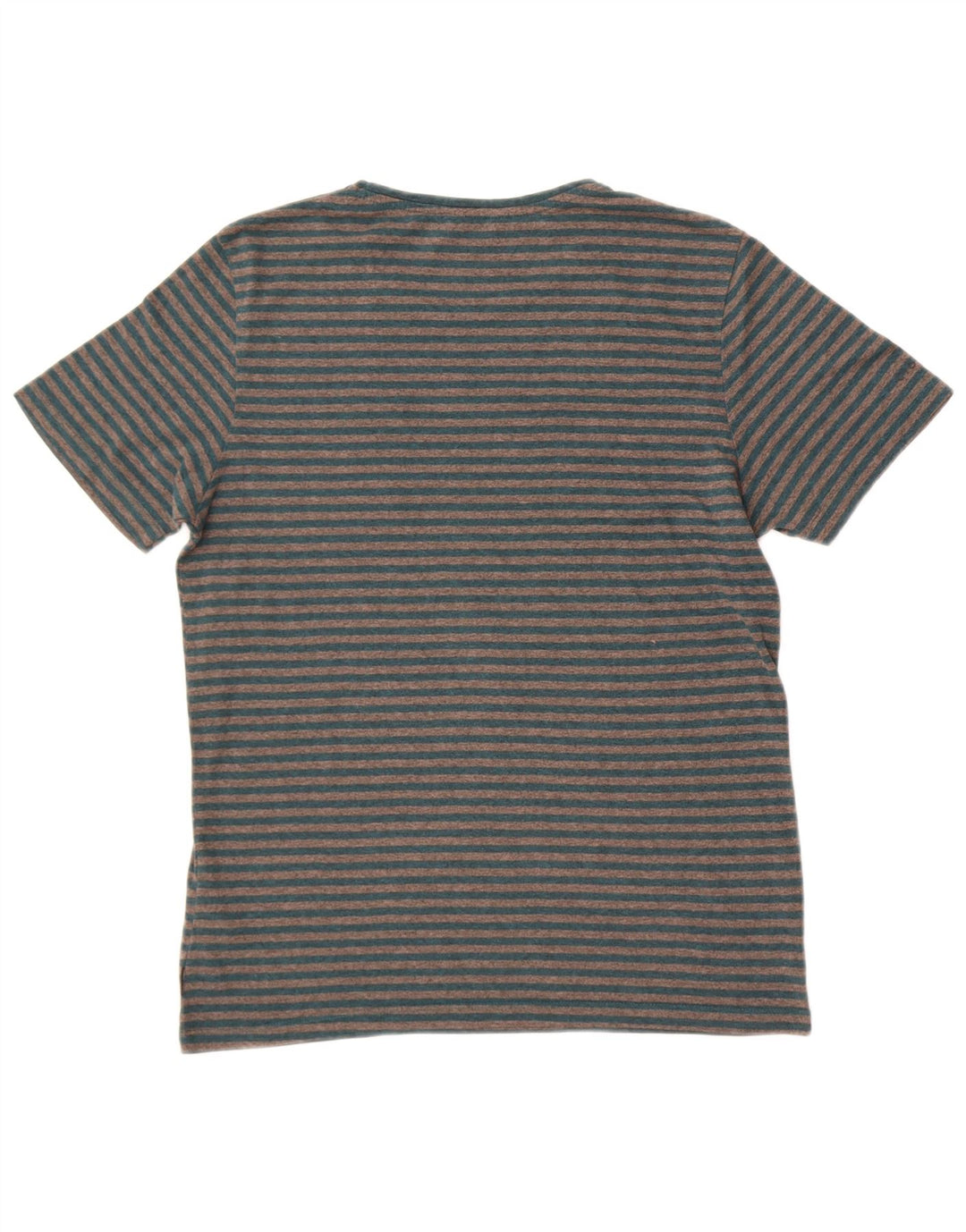 Jack & Jones Herren-T-Shirt-Oberteil aus mittelgrauer, gestreifter Baumwolle