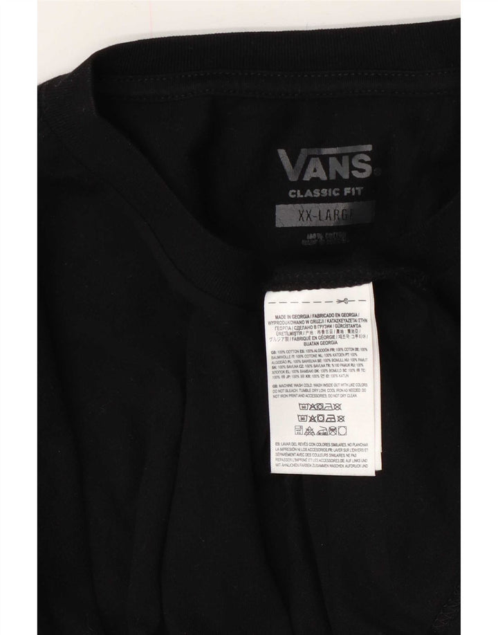 Vans Herren Classic Fit Graphic Top Langarm 2XL Schwarz Baumwolle