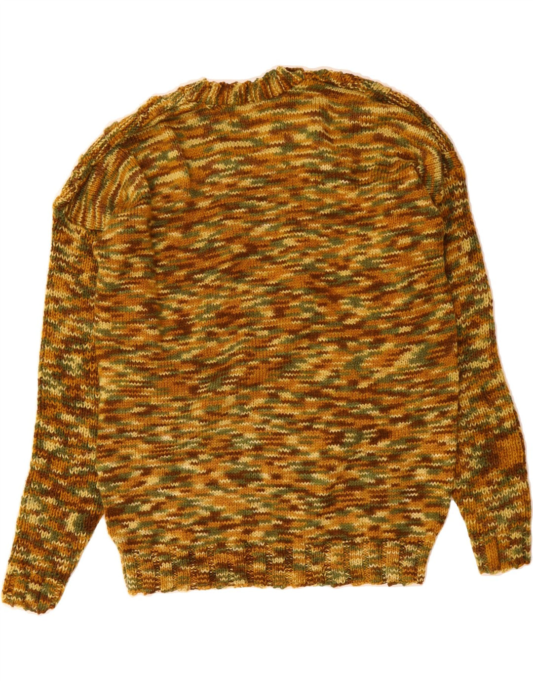 VINTAGE Mens V-Neck Jumper Sweater Medium Brown Flecked Vintage Vintage and Second-Hand Vintage from Messina Hembry 