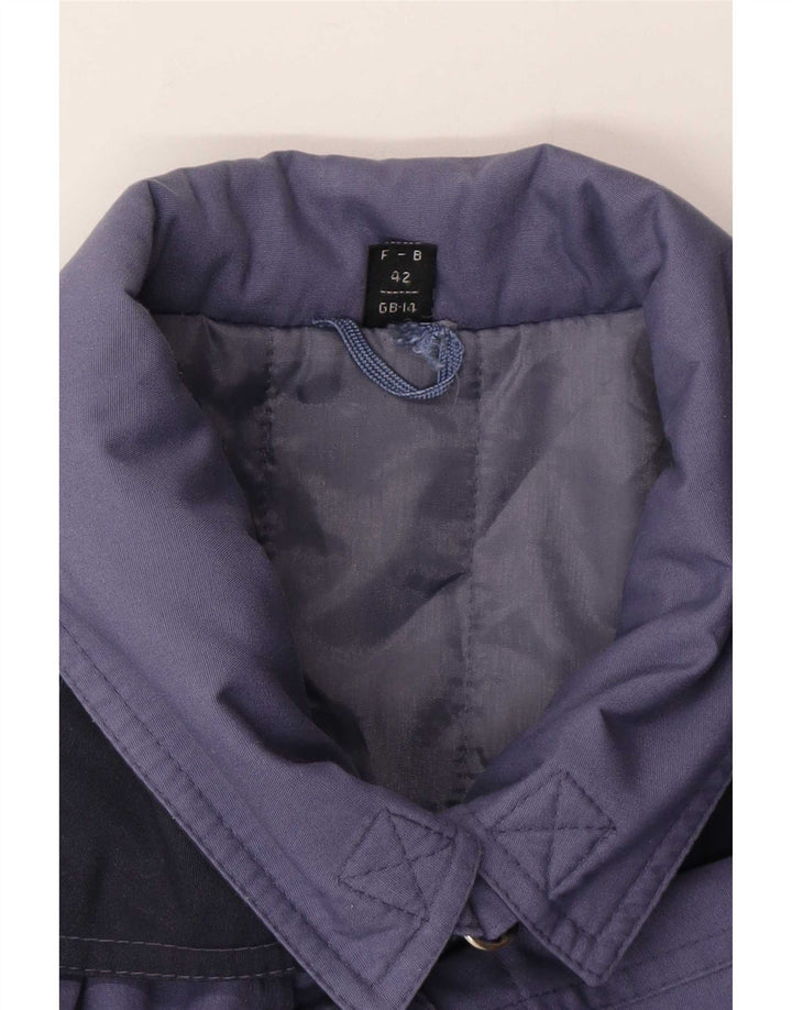 Vintage Damen Übergroßer Mantel UK 14 Groß Blau