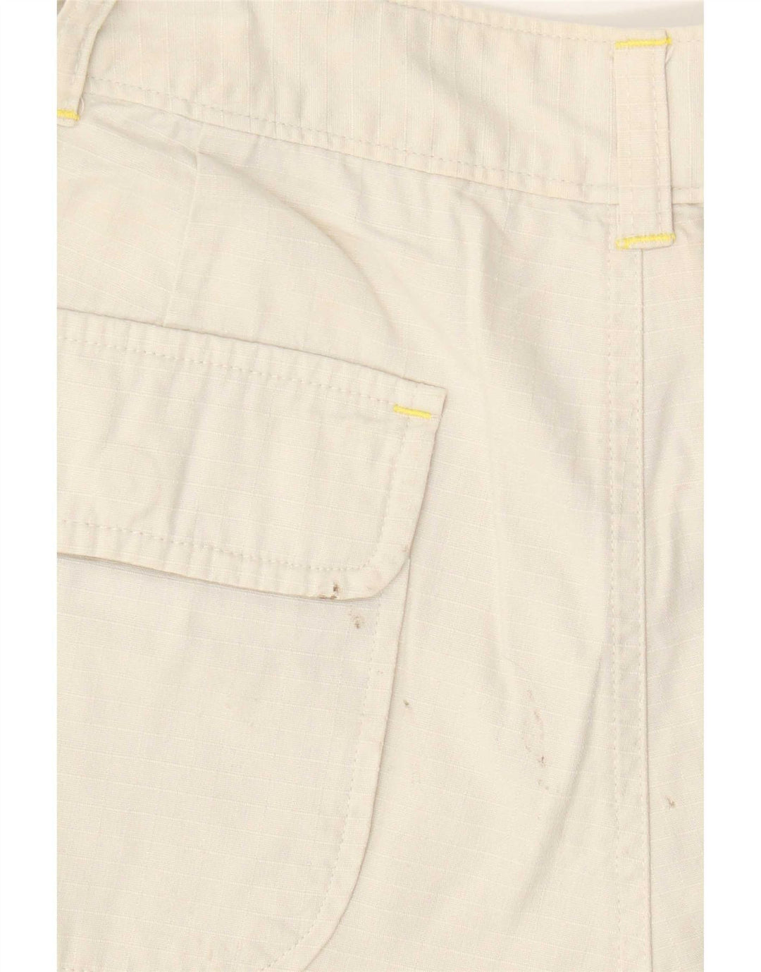 Gap Damen Chino-Shorts US 8 Medium W28 Beige karierte Baumwolle