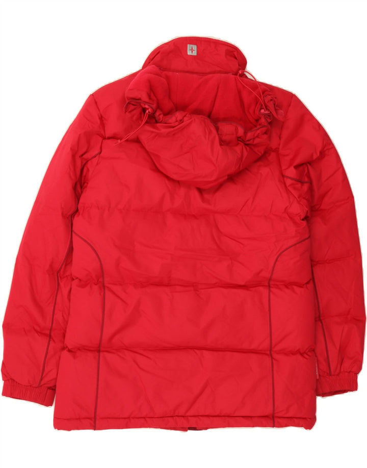 MOUNTAIN WAREHOUSE Womens Hooded Padded Jacket UK 12 Medium Red Polyester Vintage Mountain Warehouse and Second-Hand Mountain Warehouse from Messina Hembry 