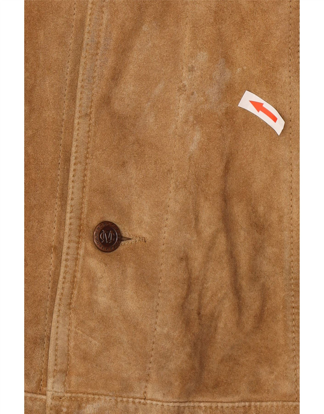 Marlboro Classics Herren Wildlederjacke UK 40 Large Beige Leder