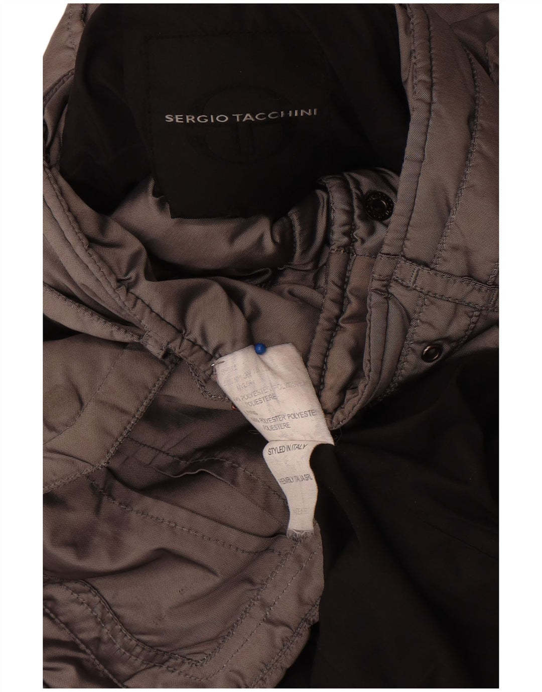 Sergio Tacchini Damen Militärjacke UK 8 Small Graues Nylon
