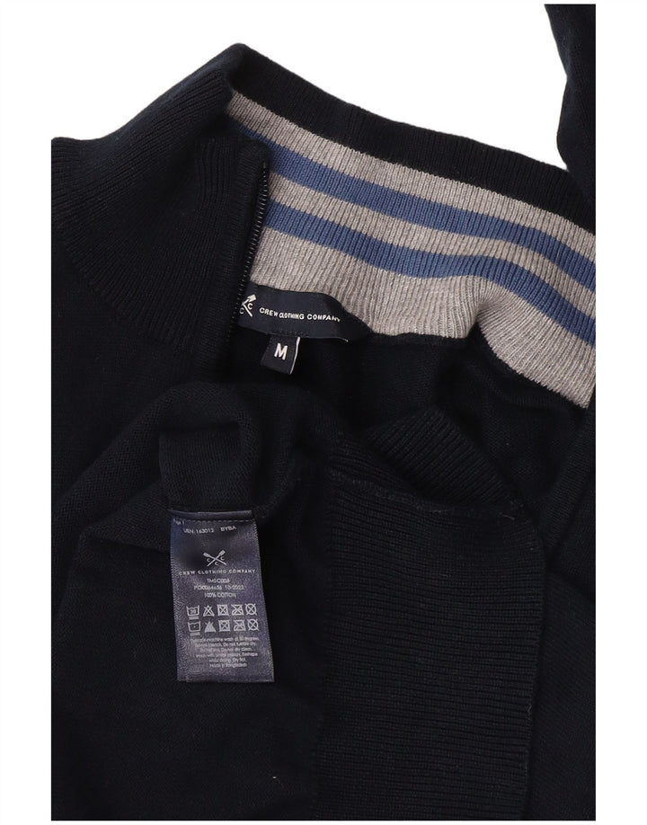Crew Clothing Herren-Pullover mit Reißverschluss am Hals, mittlere marineblaue Baumwolle