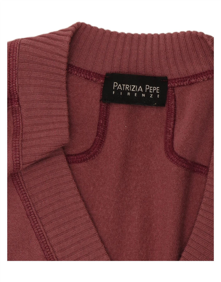 PATRIZIA PEPE Damen Longline-Pulloverkleid UK 12 Medium Maroon