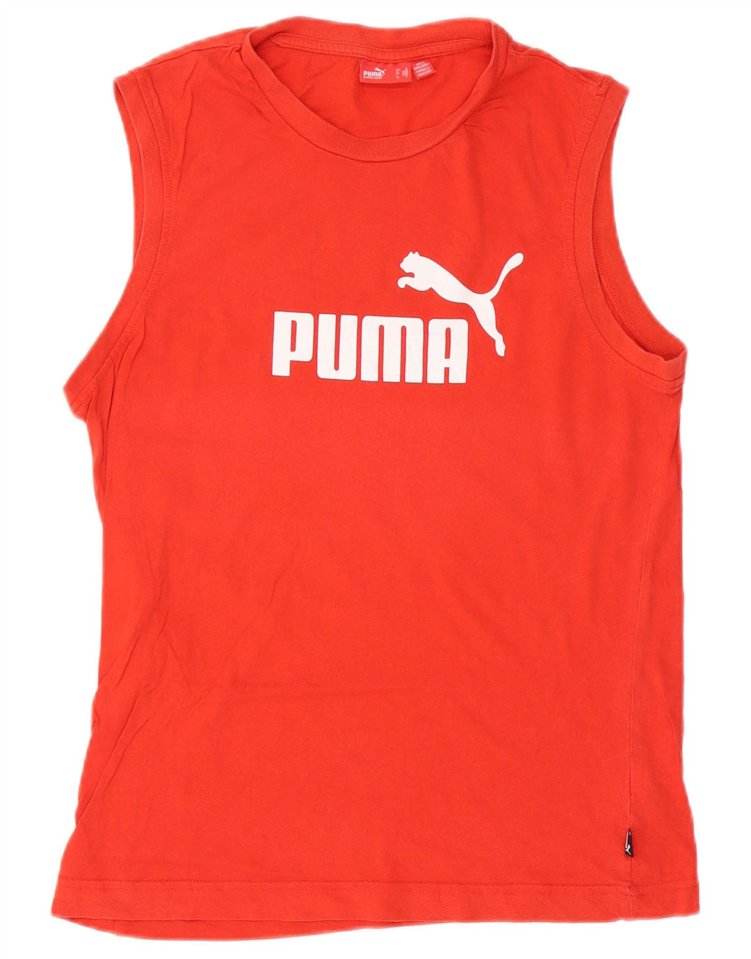 Puma Herren Grafik-Weste-Top aus mittelroter Baumwolle