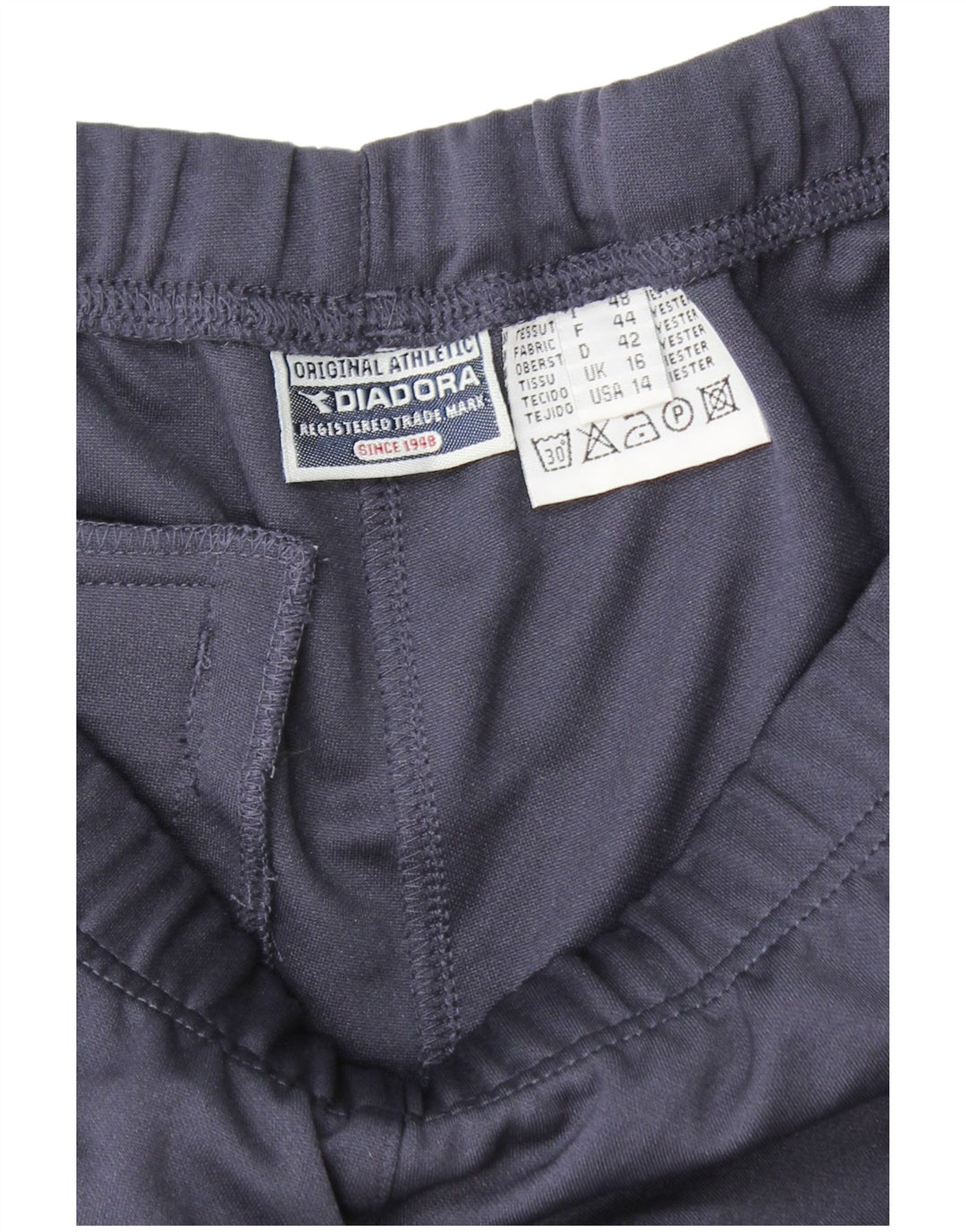 DIADORA Womens Tracksuit Trousers UK 16 Large  Navy Blue Polyester