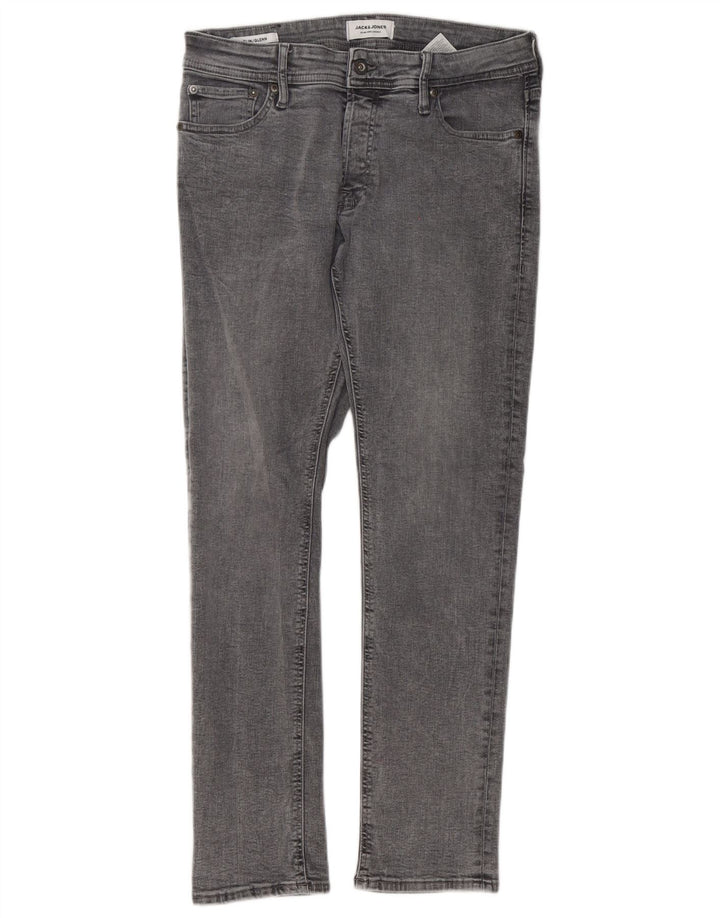 Jack & Jones Herren GLENN Slim Jeans W30 L30 Graue Baumwolle