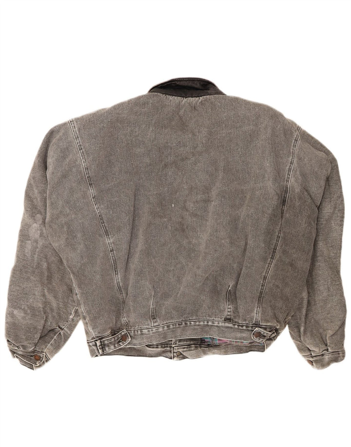Vintage Herren Jeansjacke UK 40 Large Grau