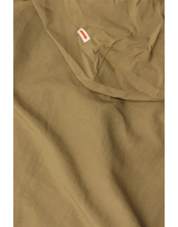 DIADORA Mens Hooded Windbreaker Jacket UK 40 Large Khaki Polyamide