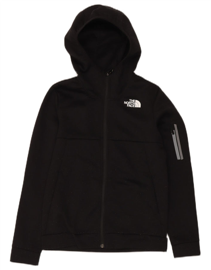 THE NORTH FACE Jungen-Kapuzenpullover mit Reißverschluss, 14–15 Jahre, XL, schwarzes Polyester