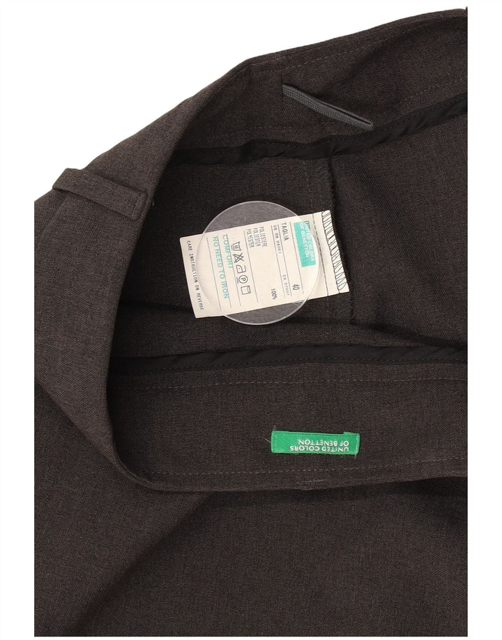 Benetton Womens Midi Straight Rock IT 40 Small W26 Grau Polyester