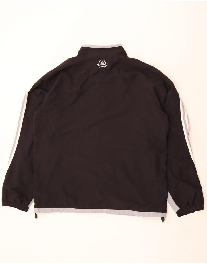 Adidas Herren Trainingsanzug Top Jacke UK 46/48 XL Schwarz Colourblock Polyester
