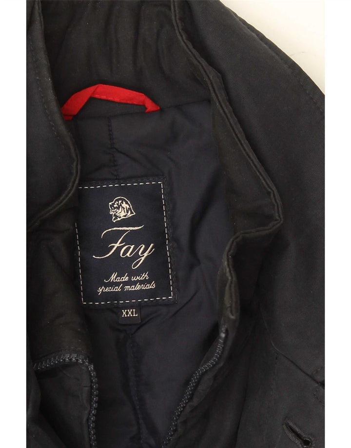 Fay Herrenmantel UK 44 2XL Marineblau