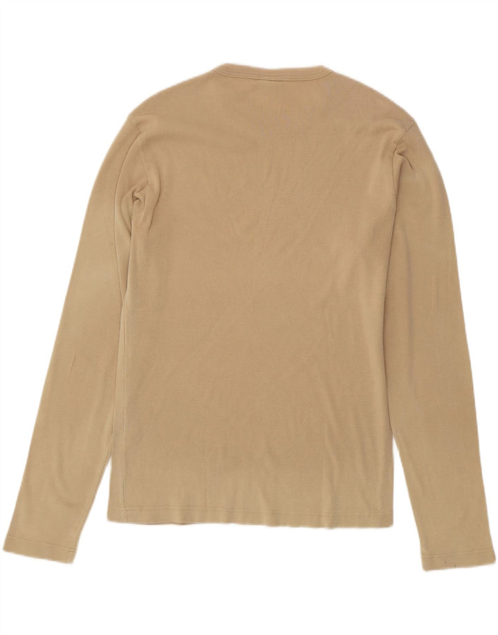 LEE Womens Top Long Sleeve UK 18 XL Beige Cotton