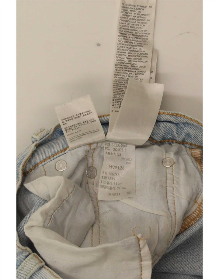 Levi's Herren 501 verkürzte Jeans W29 L26 blaue Baumwolle