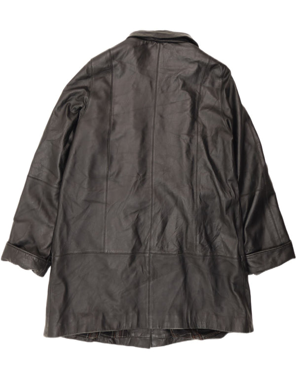 Zarro Damen Ledermantel IT 50 XL Schwarzes Leder